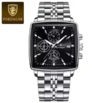 POEDAGAR 866 Luxury Square Business Man Wristwatch Waterproof - Image 4