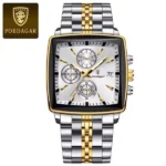POEDAGAR 866 Luxury Square Business Man Wristwatch Waterproof - Image 6